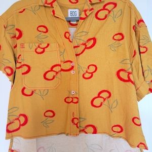 BDG Aiden Cherry Button-Through Shirt